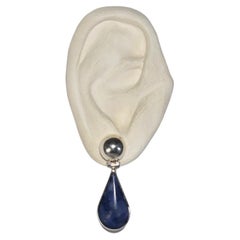 Silver Sodalite Earrings