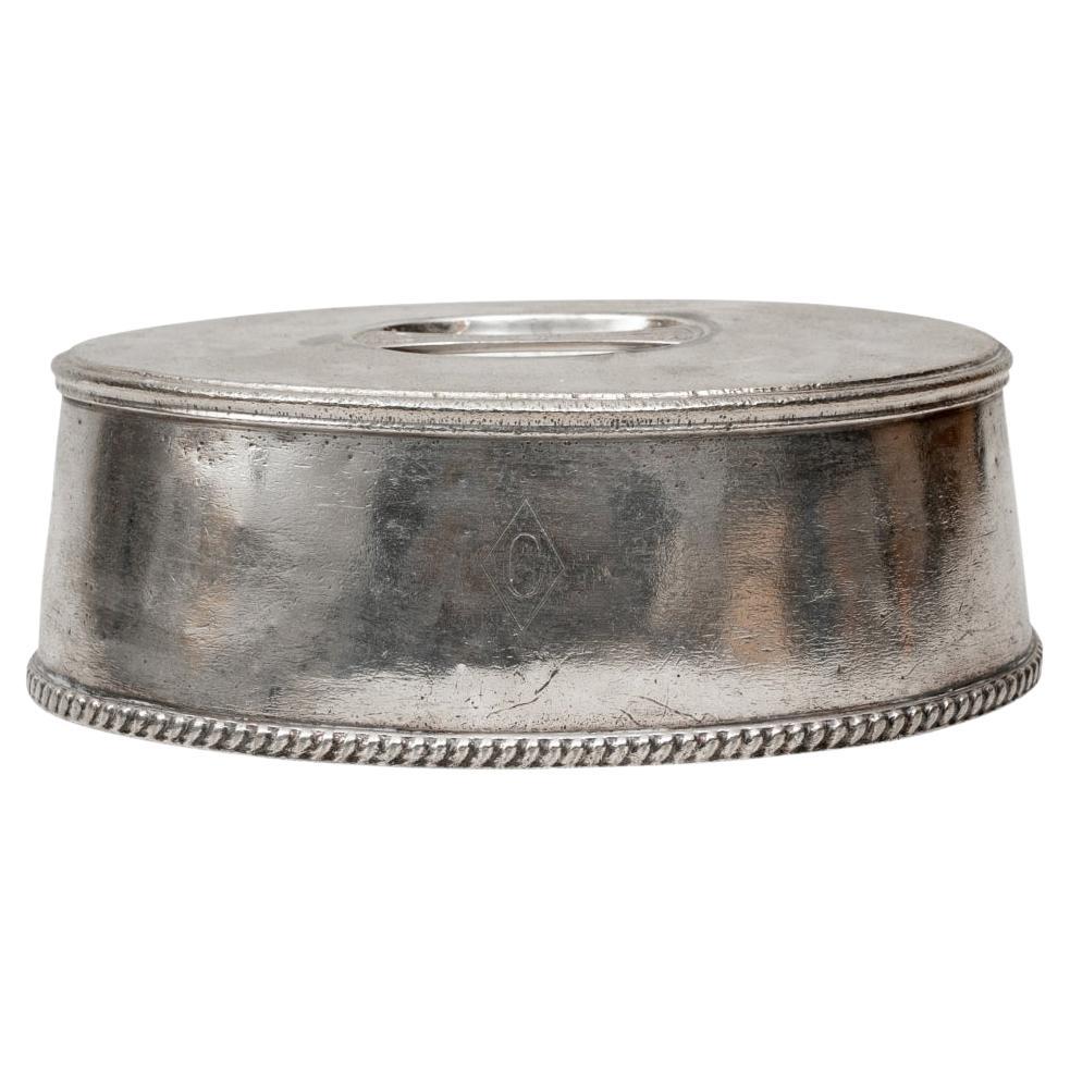 Silver Soldered Entrée Cover With Carlyle Hotel Logo, Ca. 1930