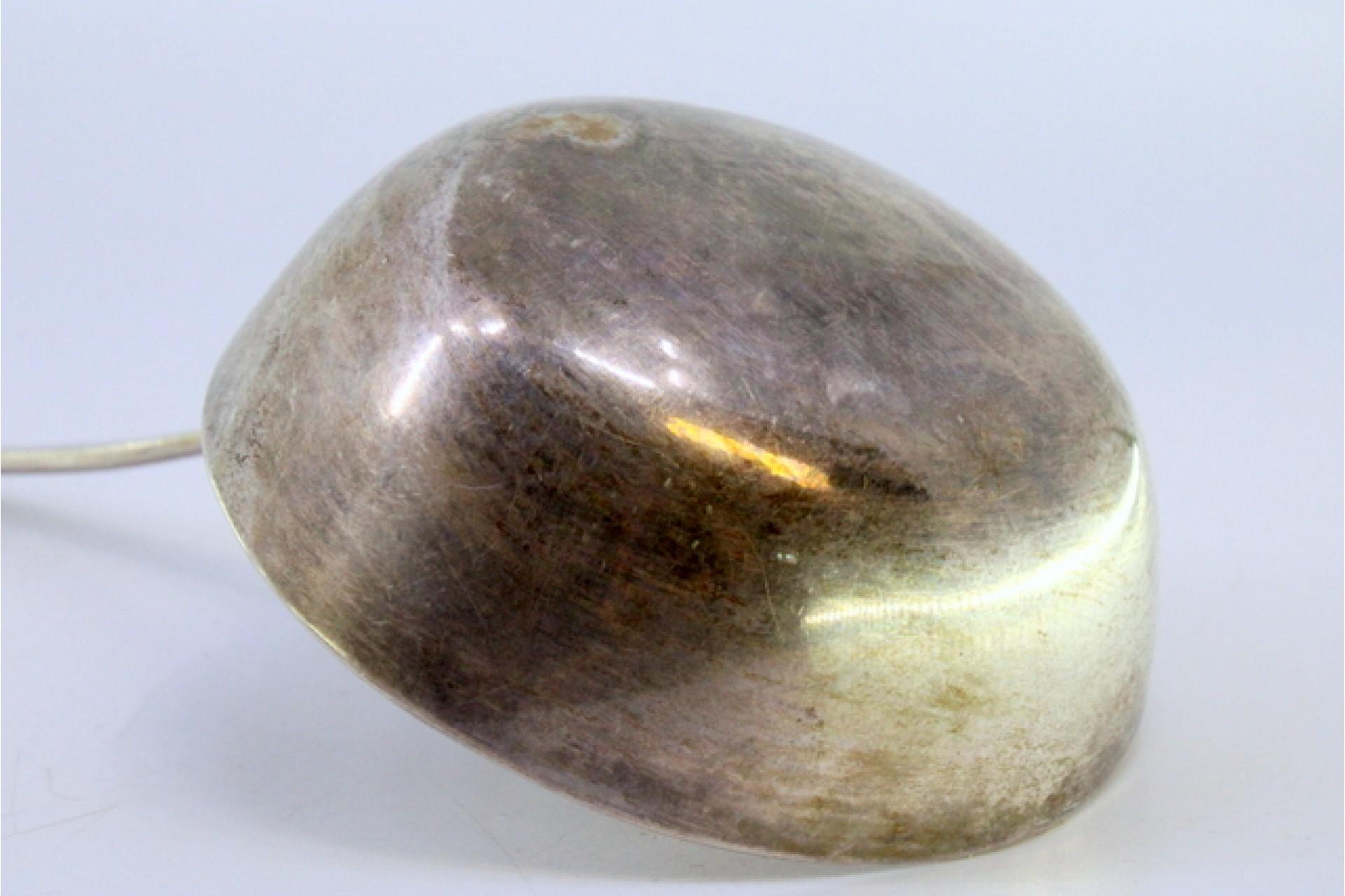 Silver soup ladle with embossed handle im Zustand „Gut“ im Angebot in Porto, PT