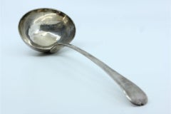 Silver soup ladle with handle to be shipped