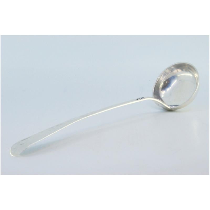 Silver soup ladle with smooth handle to be shipped (Silber) im Angebot