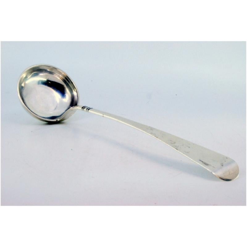 Silver soup ladle with smooth handle to be shipped im Angebot 1