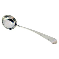 Silver soup ladle with smooth handle to be shipped