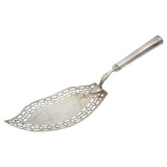 Silver spatula for serving fish
