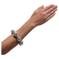 Bracelet sphère en argent