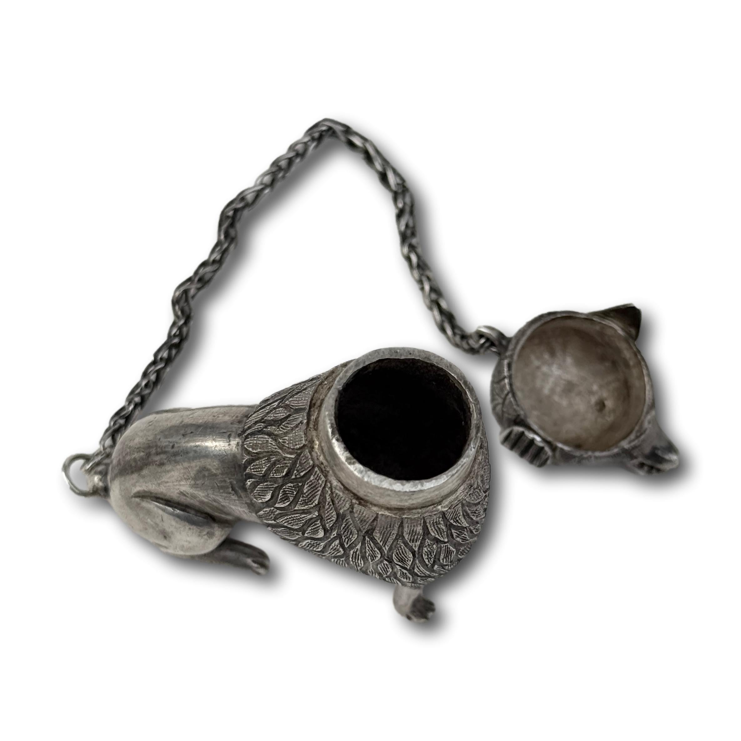 Silver Spice Container in the Form of a Poodle, 18th century. For Sale 7