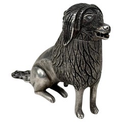 Antique Silver Spice Container in the Form of a Poodle, 18th century.