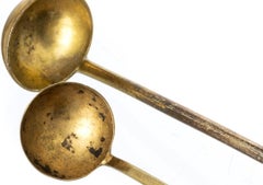 Silver - Spice spoons in gilded silver