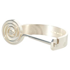 Silver Spiral Bracelet by Swedish smith Lars Håkansson. Made Year 1981