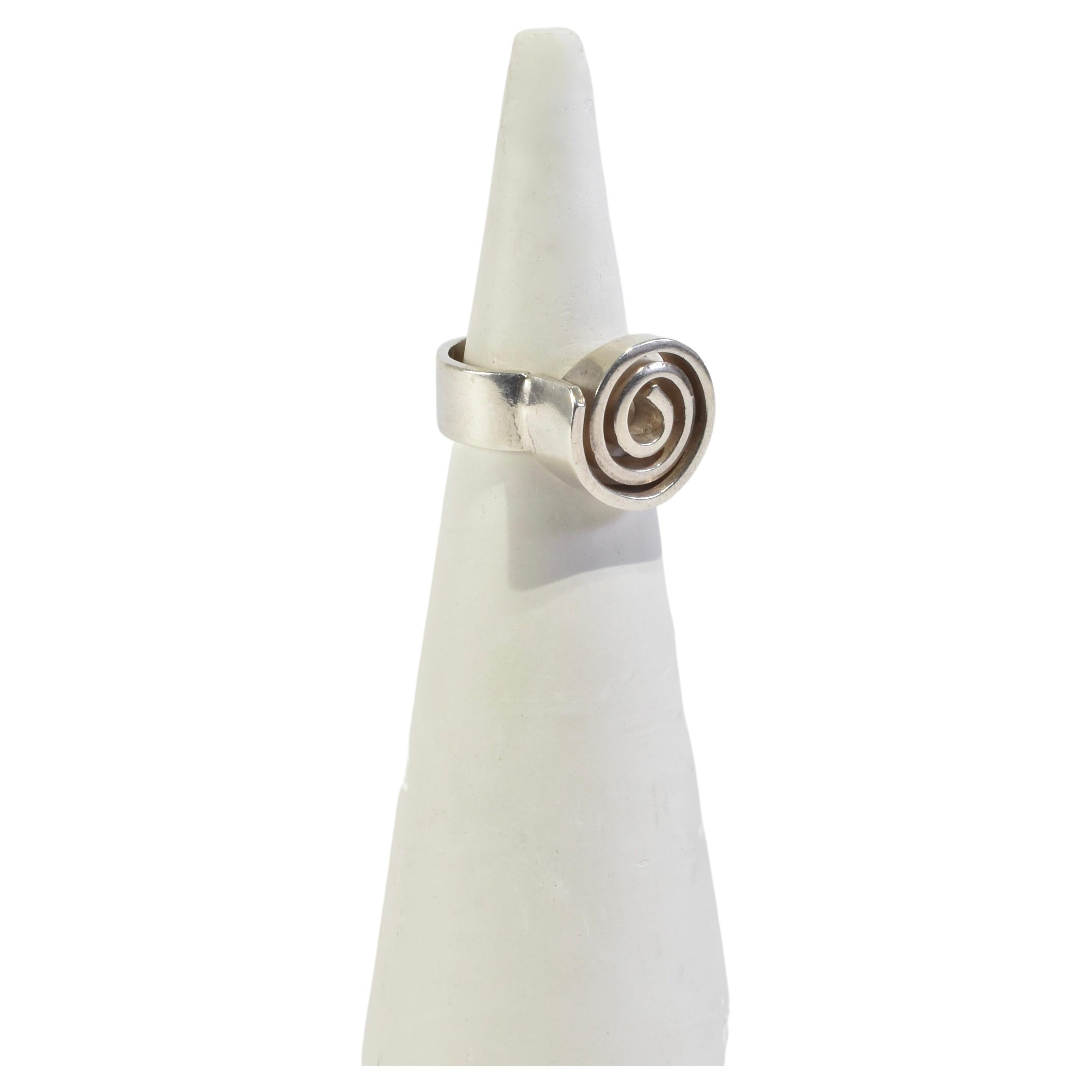 STERLING SILVER 925 Big Wide Spiral Statement Ring Plus Size - Shendell's  Ladies Rings