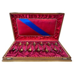 Silver spoon with gold plating from 1900