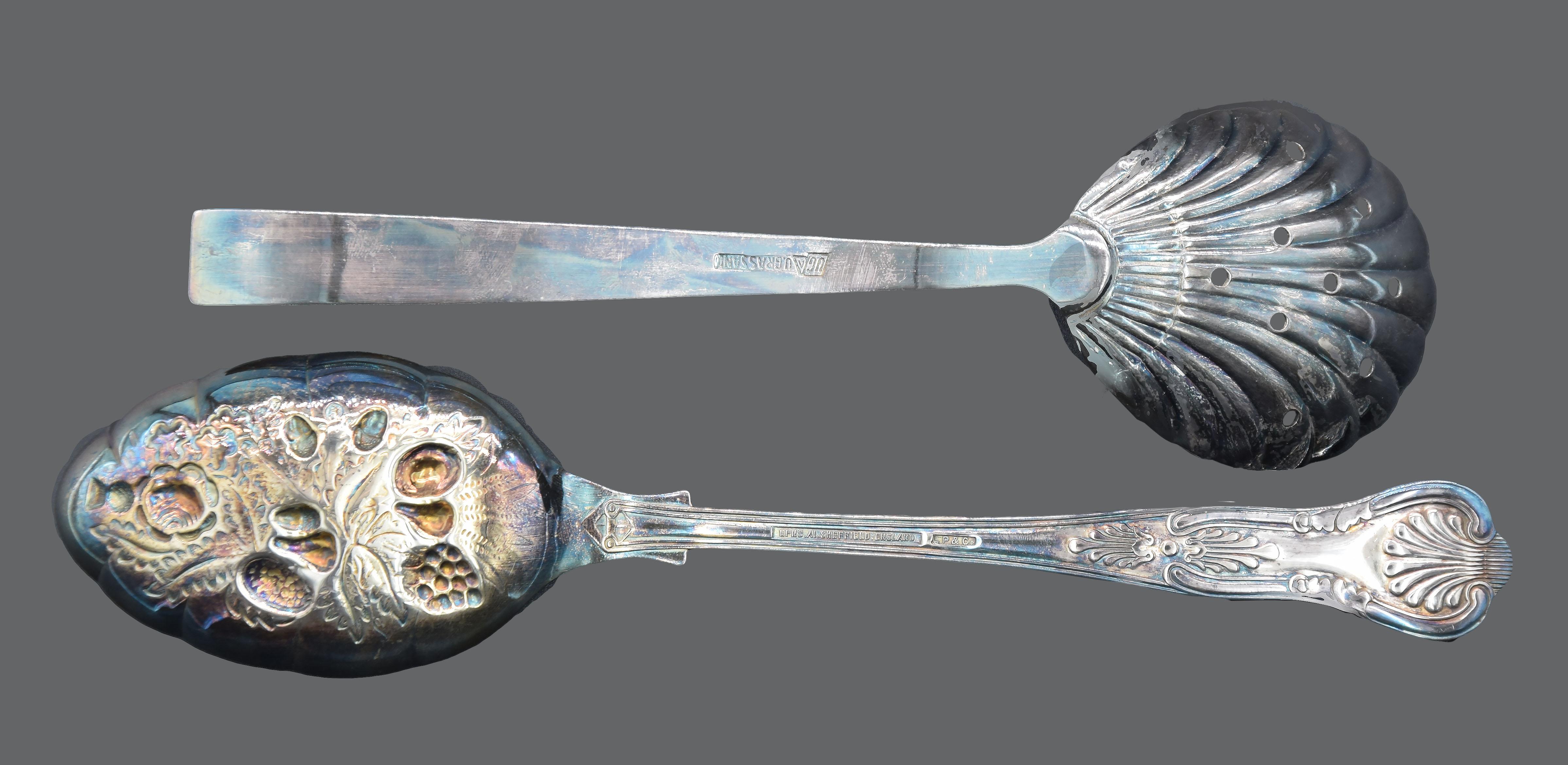 Italian Silver Spoons, Gancia or Grassani Manufacture, Italy, Mid-20th Century For Sale