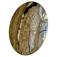 Silver Stainless Steel Concave Wall Mirror 100cms/39.3"