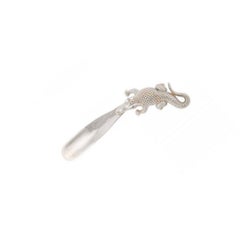 Silver Stalking Alligator Shoehorn by John Landrum Bryant