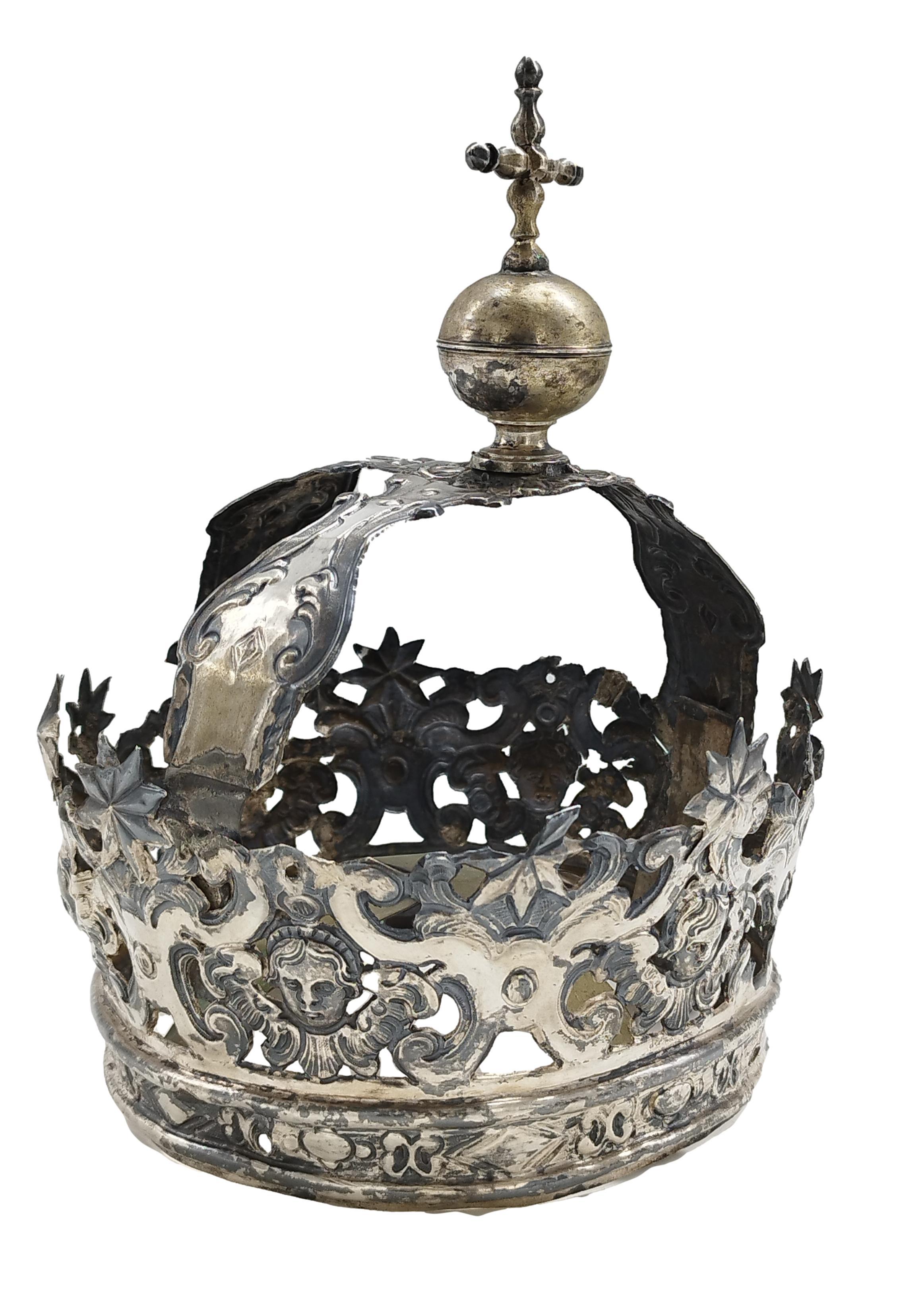 Silver Statue Crown, Neapolitan Workshop, Italy Mid-19th Century 5
