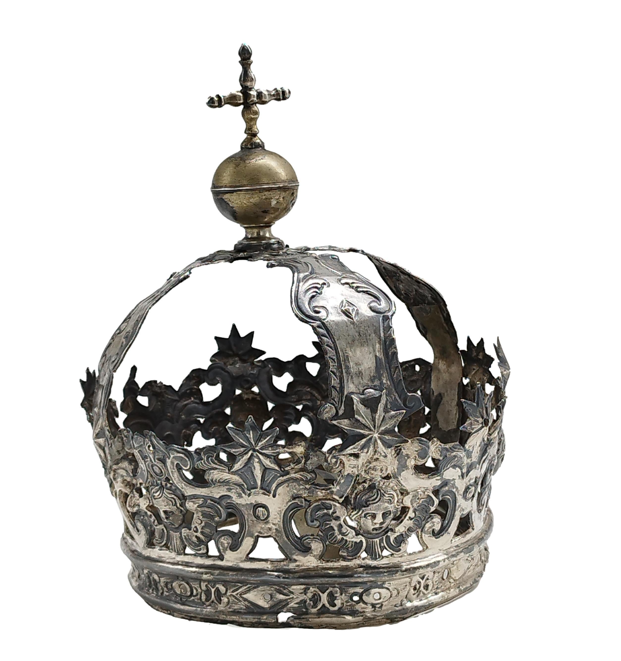 Silver Statue Crown, Neapolitan Workshop, Italy Mid-19th Century 6