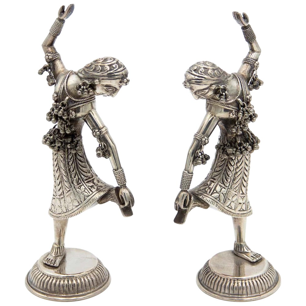 Silver statuettes of ballerinas