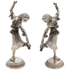 Silver statuettes of ballerinas