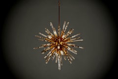 Lámpara colgante de cuarzo blanco y plata de Aver