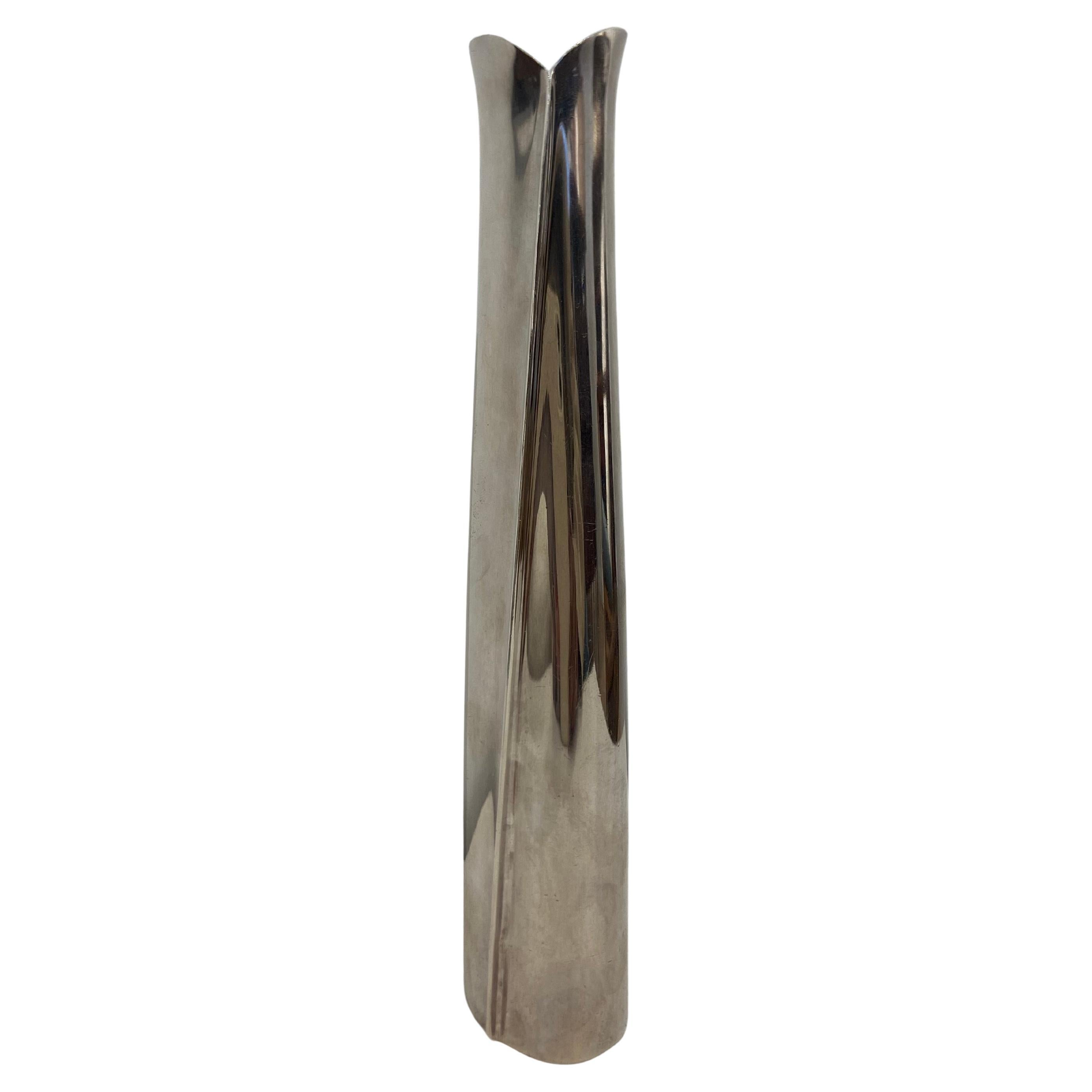 Mid-Century Modern Sterling silver vase by Tapio Wirkkala for Kultakeskus For Sale