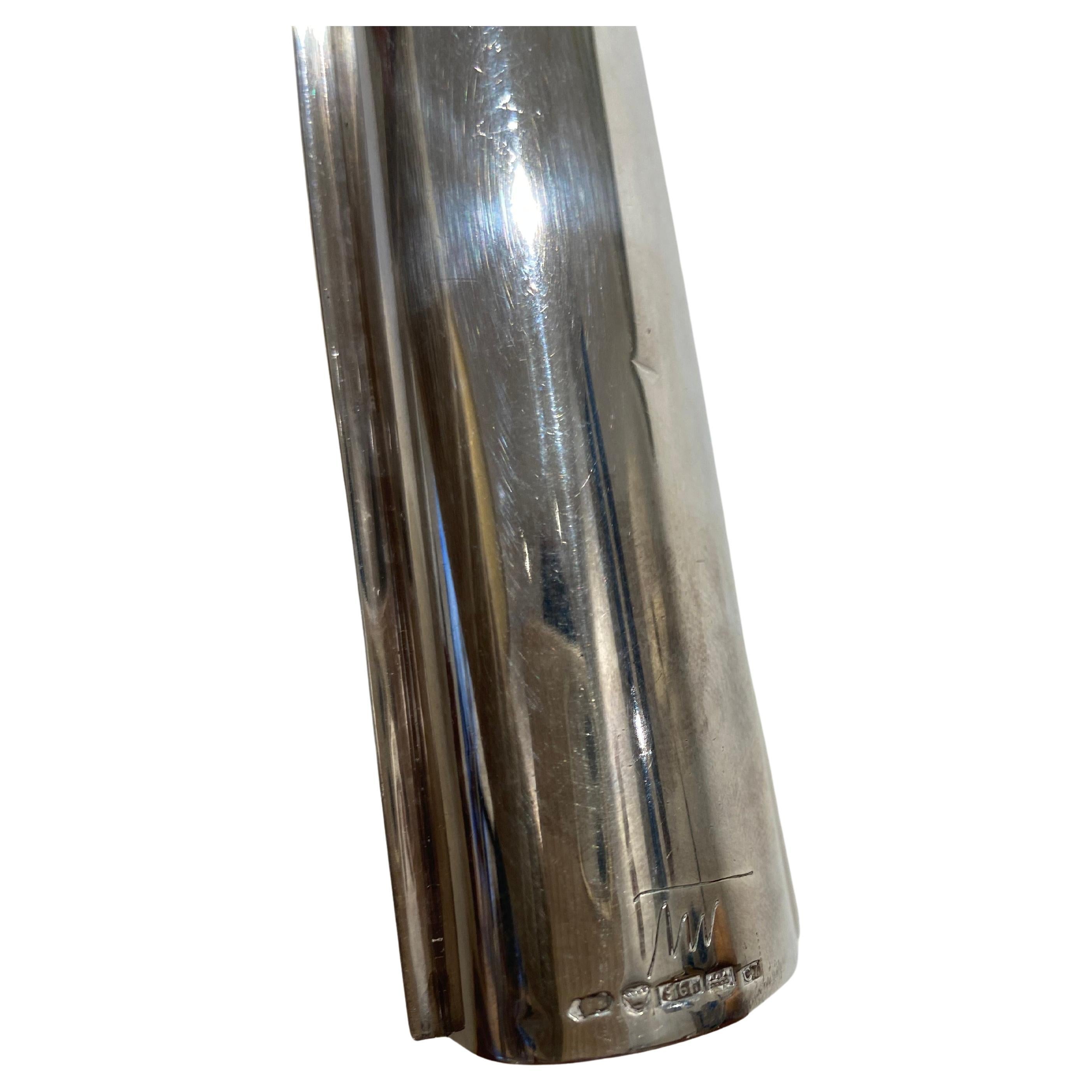 Mid-20th Century Sterling silver vase by Tapio Wirkkala for Kultakeskus For Sale