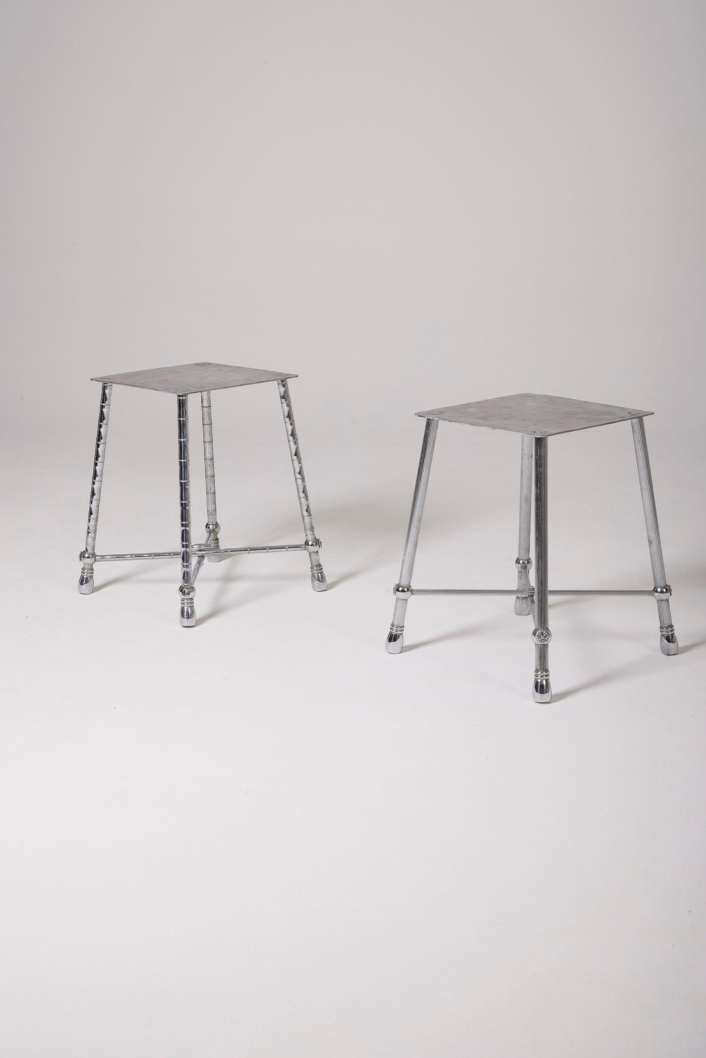 Silver stool For Sale 1