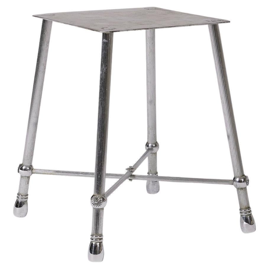 Silver stool For Sale