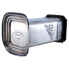 Silver straw-shaped toothpick holder