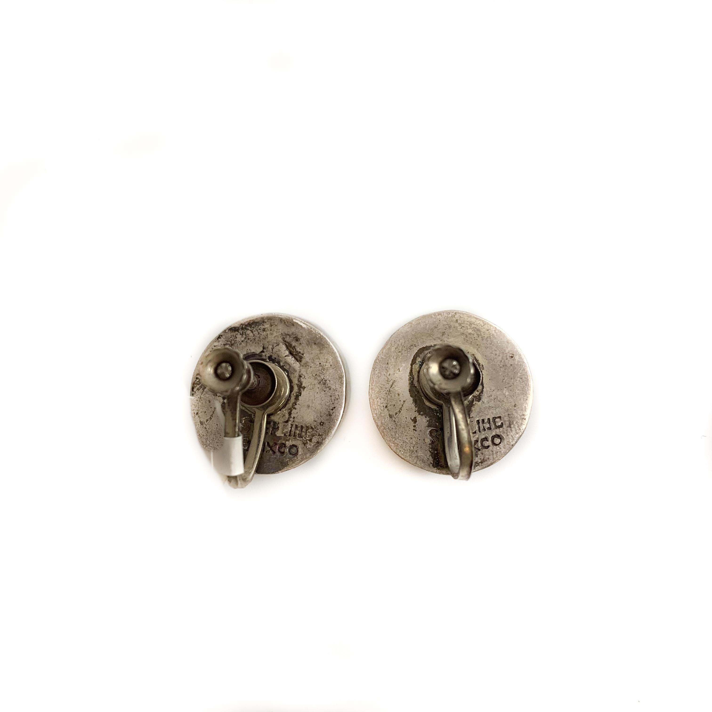 Silver Stud Earrings  In New Condition In Carlsbad, CA