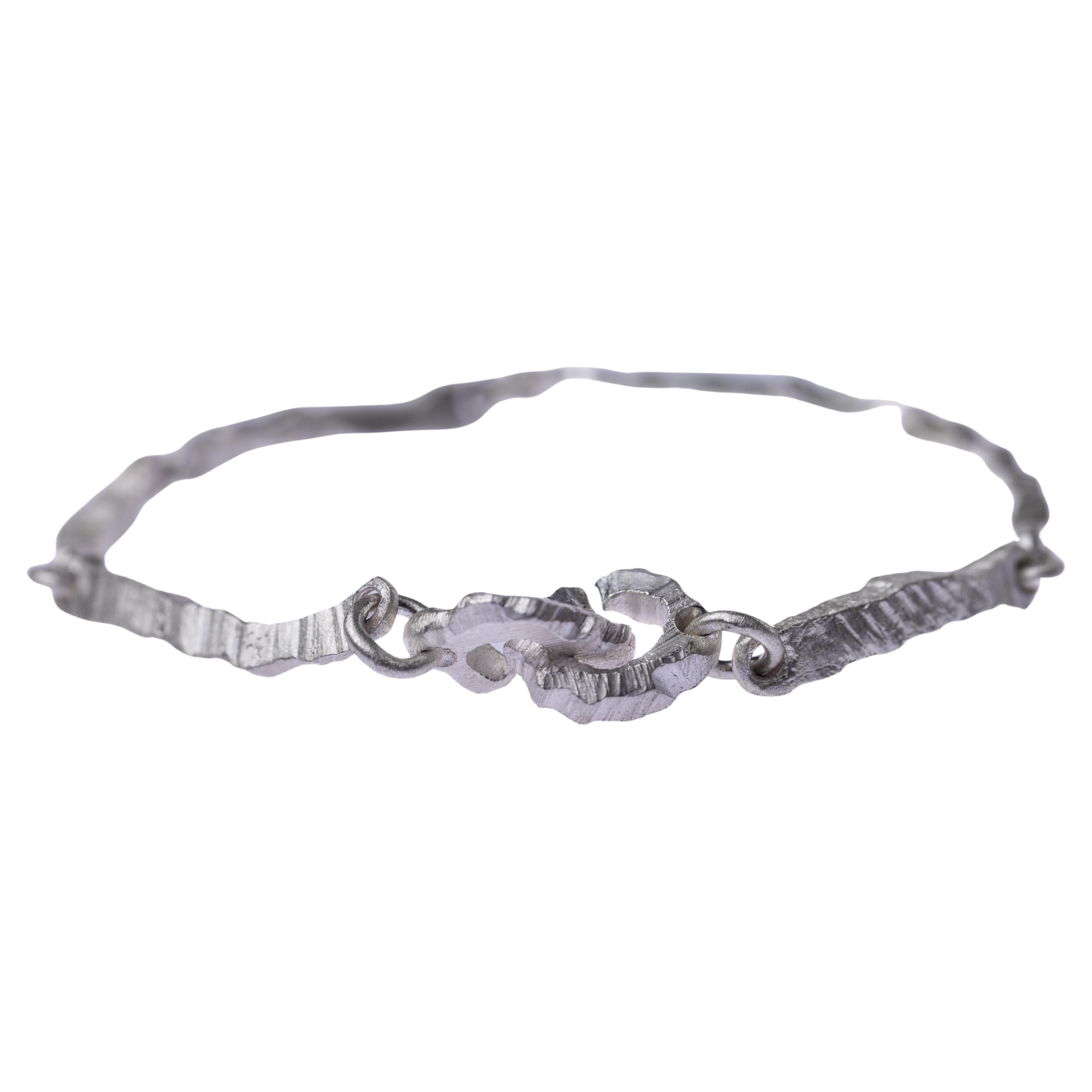 Silver Stylolithe Bracelet by Anne Chedeau For Sale