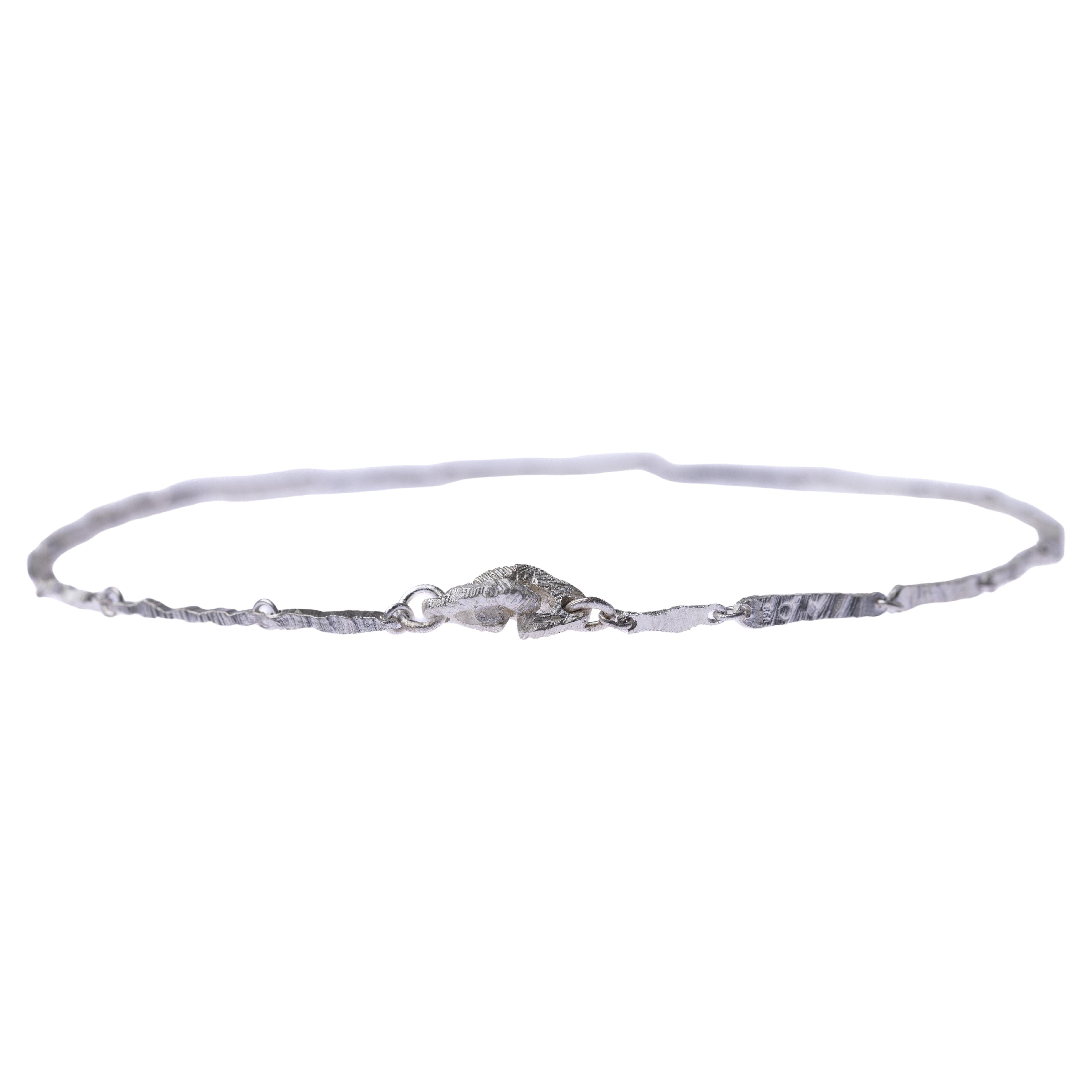 Silver Stylolithe Necklace by Anne Chedeau For Sale