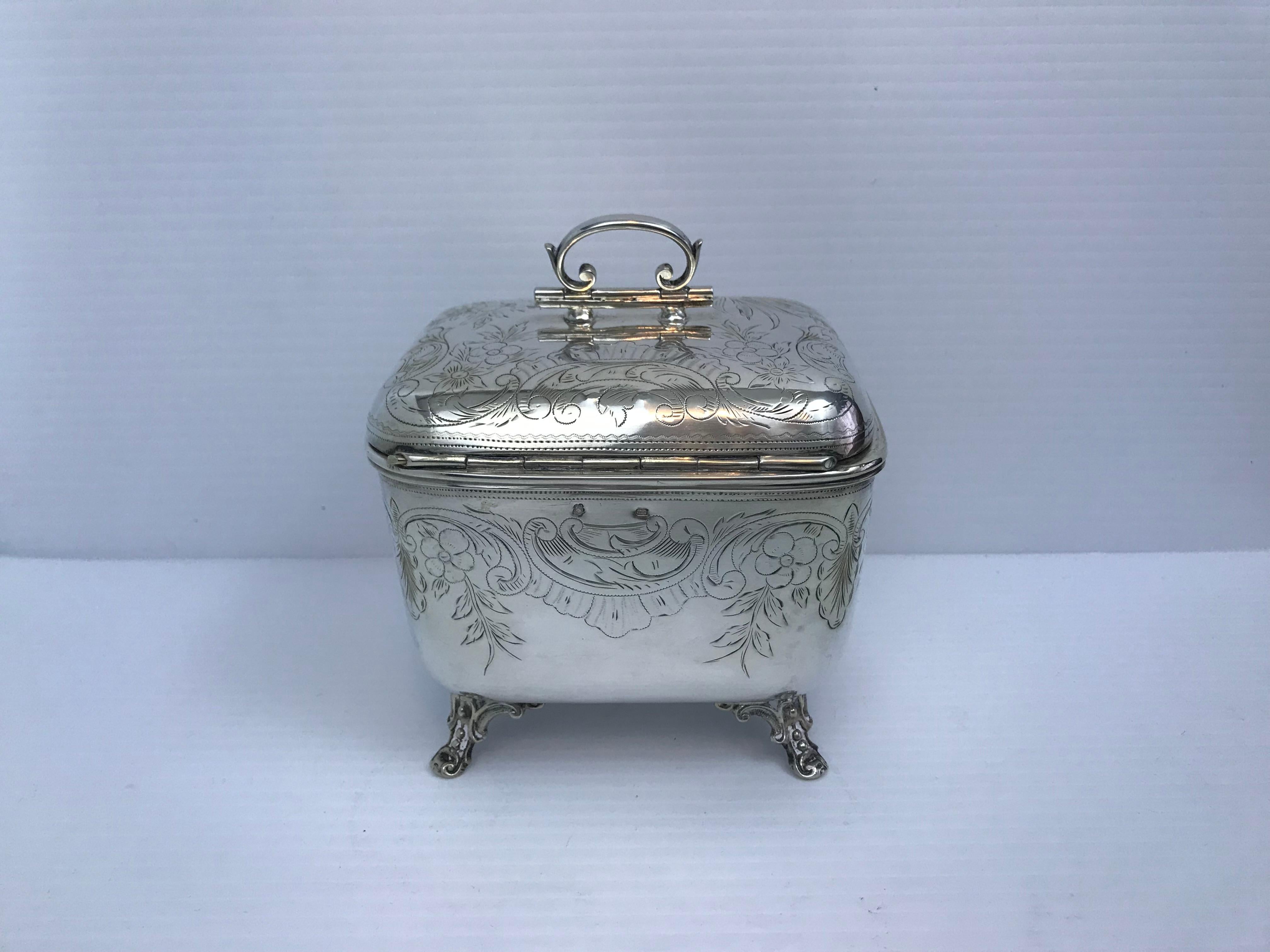Women's or Men's Silver Sugar Bowl Austria- Hungary 19th Century For Sale