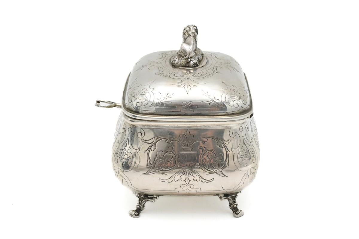 Silver sugar bowl, Austria-Hungary, late 19th century. 2
