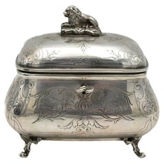 Silver sugar bowl, Austria-Hungary, late 19th century.