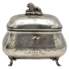 Silver sugar bowl, Austria-Hungary, late 19th century.