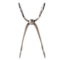 Silver sugar tongs by Georg Jensen in Denmark