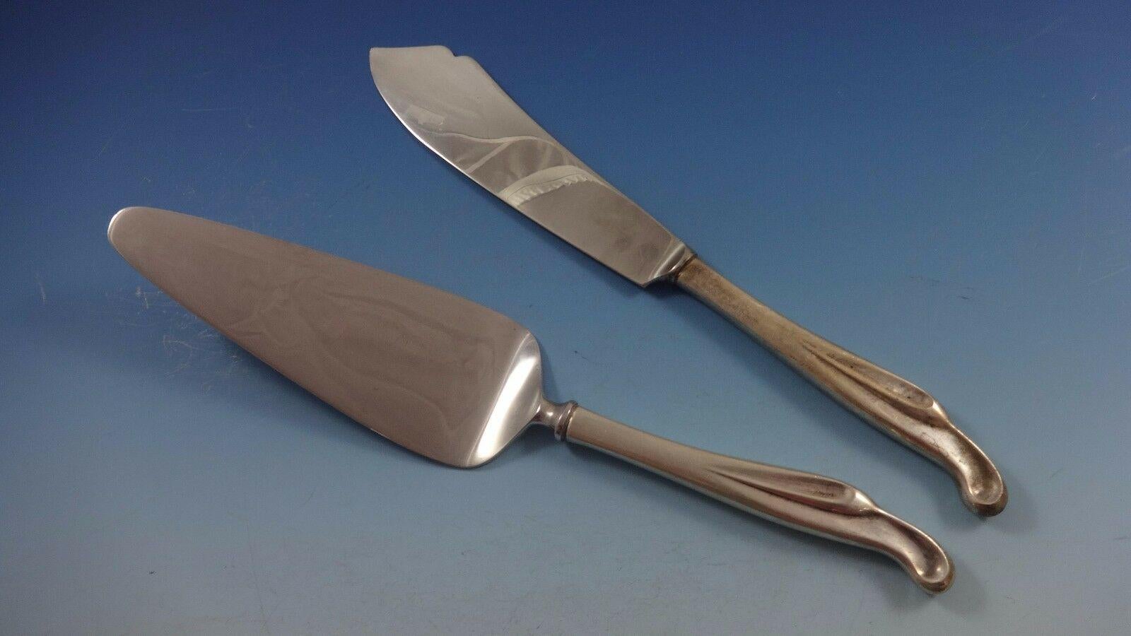 Set di posate in argento Sterling Silver Surf by Stieff Servizio 30 pezzi Moderno In condizioni ottime in vendita a Big Bend, WI
