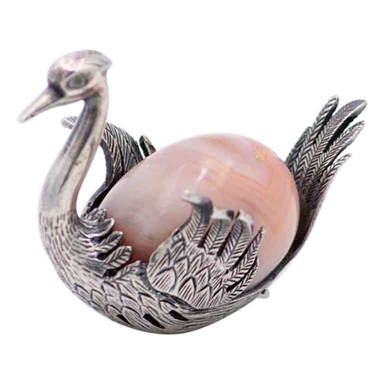 Silver swan miniature