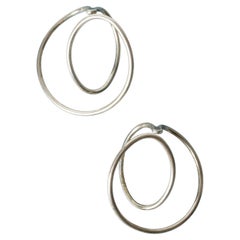 Silver “Swing” Earrings by Allan Scharff, Denmark, 1980s