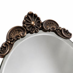 Miroir de table argenté
