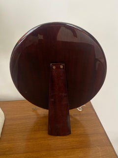 Silver Table Mirror Oval Frame Made in Italy, 1950