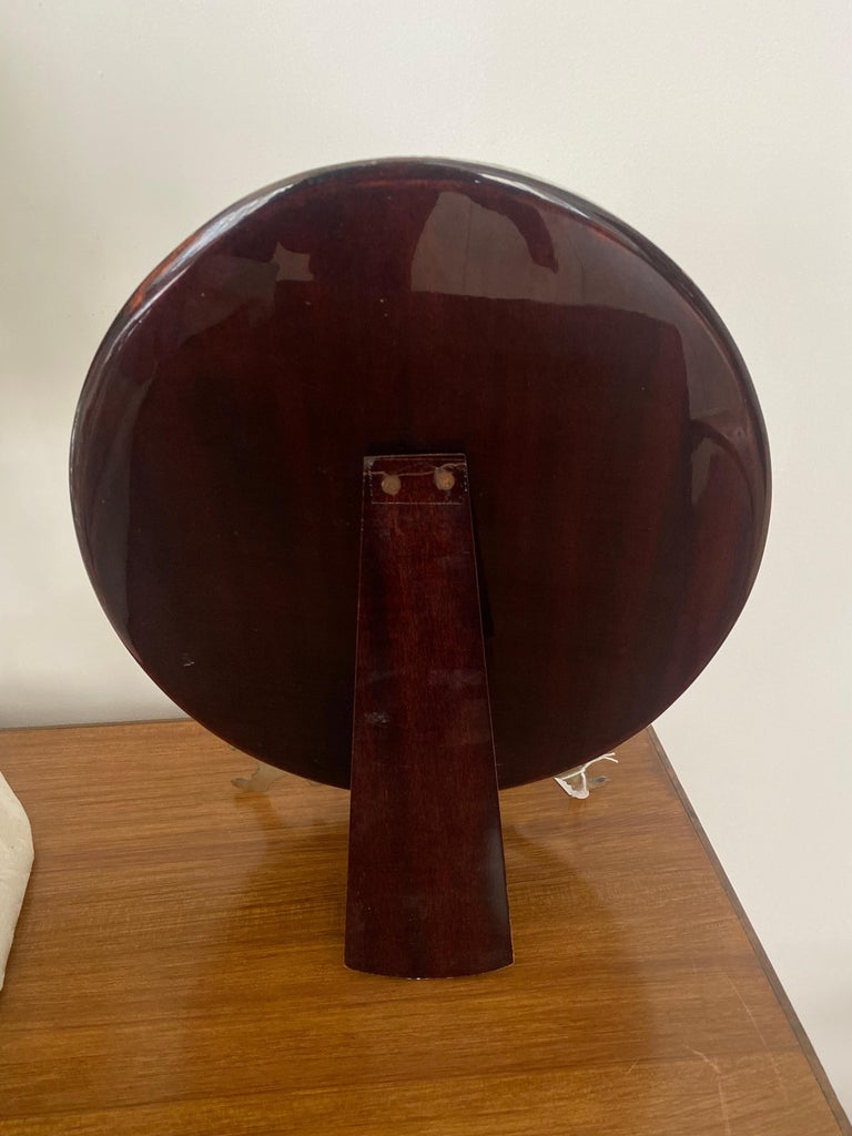 Silver Table Mirror Oval Frame Made in Italy, 1950 For Sale at 1stDibs