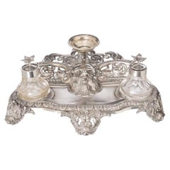 Silver - Tabletop inkwell - 19th century