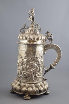 Silver Tankard "Commodore Cup" Trophy from Dover, English Import