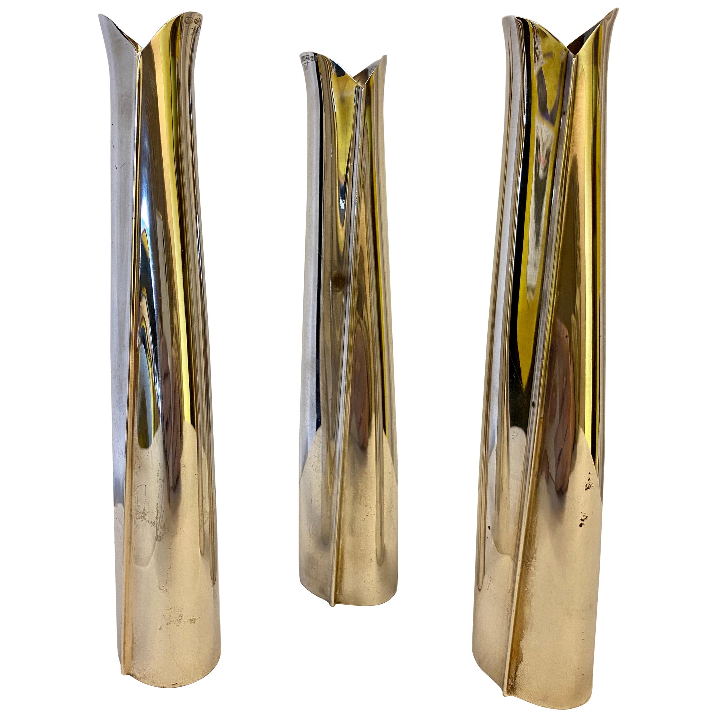 Vases Tapio Wirkkala en argent 3 pièces. en vente