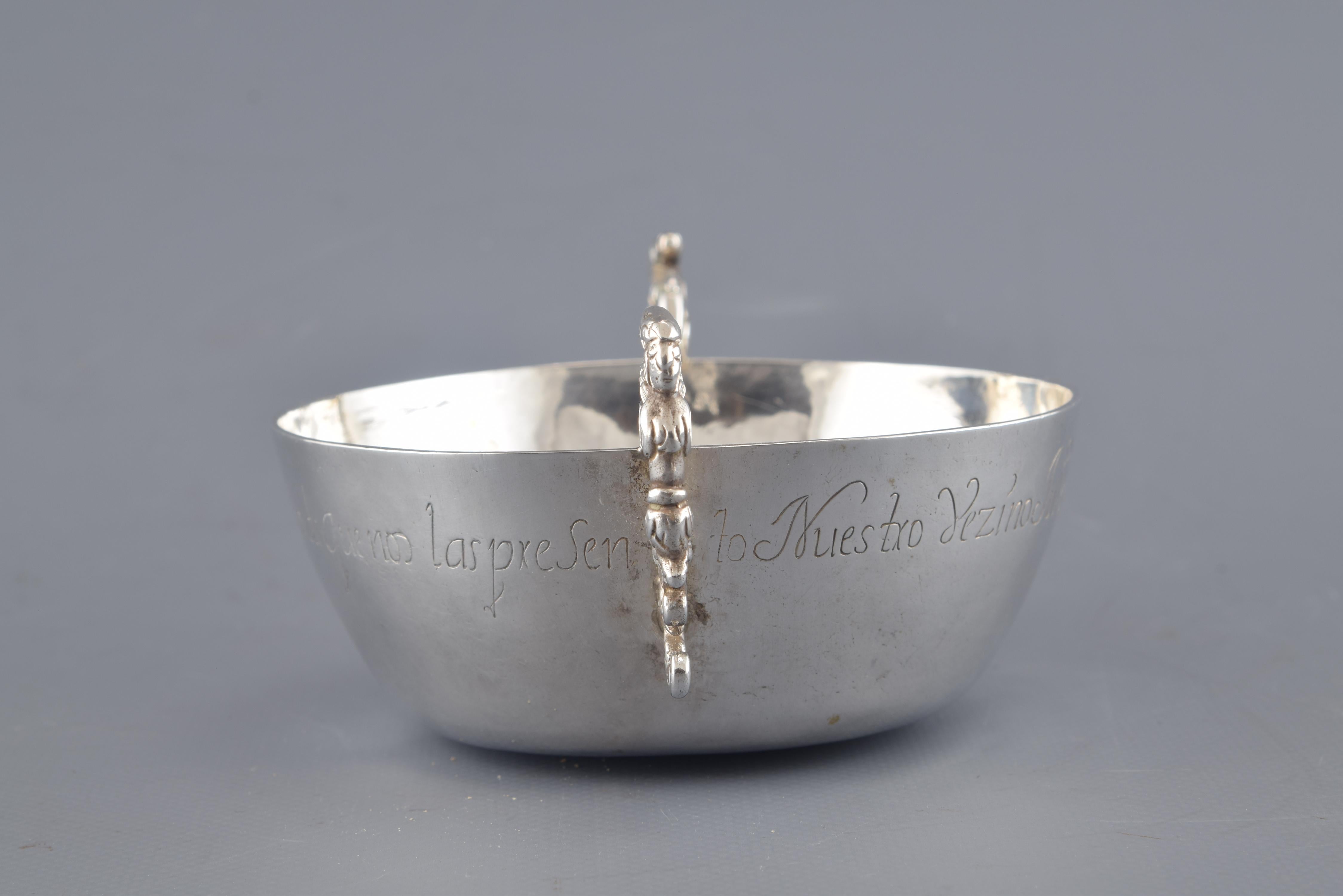 Mid-18th Century Silver Tastevin “Tembladera” Northern Spain, Cantabria, 1739 For Sale