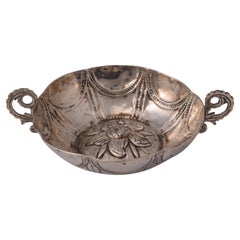 Antique Silver Tastevin, “Tembladera”. Spain, 18th century.