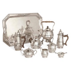 Silver Tea and Coffee Set with Matching Tray