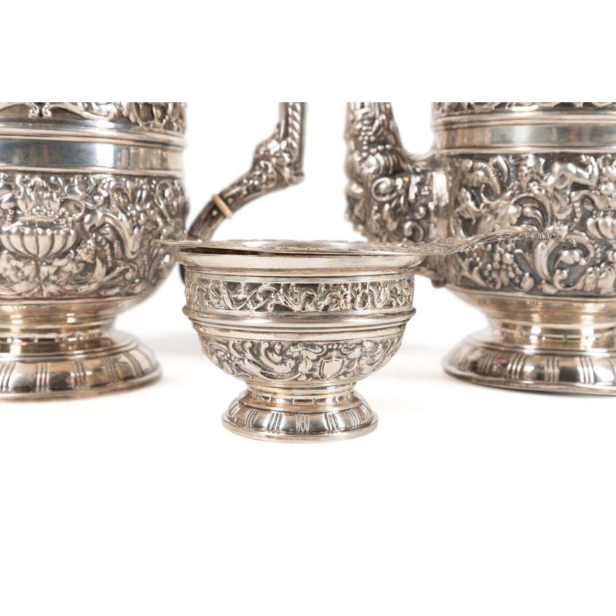 Set da tè e caffè in argento. 9 libbre. in vendita 3