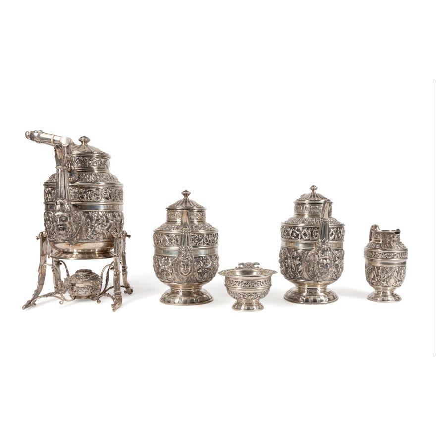 Set da tè e caffè in argento. 9 libbre. in vendita 6